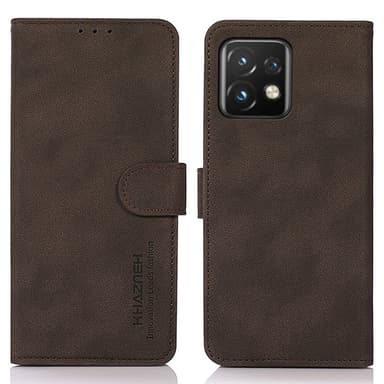 SKALO Motorola Edge 40 Pro 5G KHAZNEH Plånboksfodral i PU-Läder - Brun
