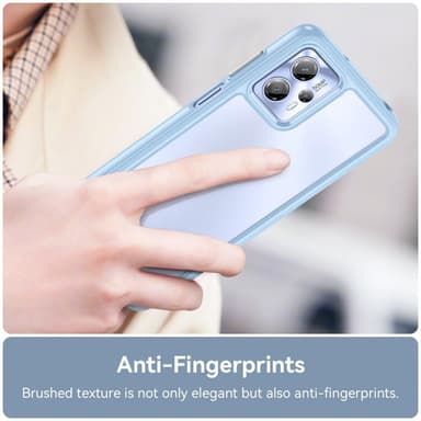 SKALO Motorola Moto G23 4G Transparent TPU Bumper Skal - Blå