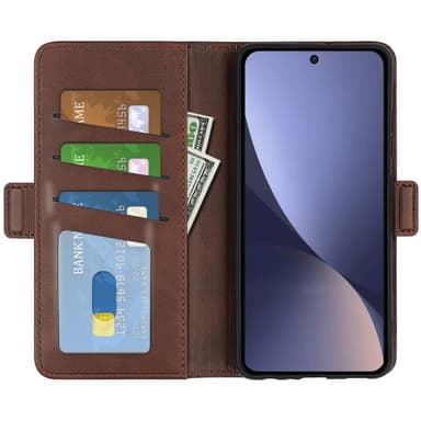 SKALO Xiaomi 13 5G Premium Plånboksfodral - Brun