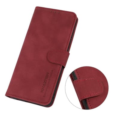 SKALO Xiaomi Redmi 12C 4G KHAZNEH Plånboksfodral i PU-Läder - Röd