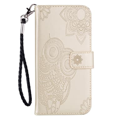 SKALO Motorola Moto G23 4G Mandala Owl Plånboksfodral - Guld
