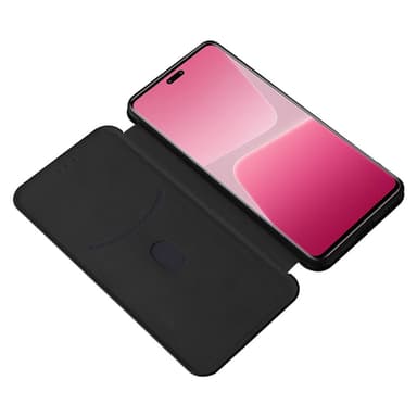 SKALO Xiaomi 13 Lite Carbon Fiber Plånboksfodral - Svart