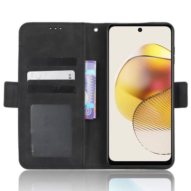 SKALO Motorola Moto G73 5G 6-FACK Plånboksfodral - Svart
