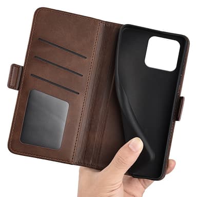 SKALO Xiaomi 13 5G Premium Plånboksfodral - Brun