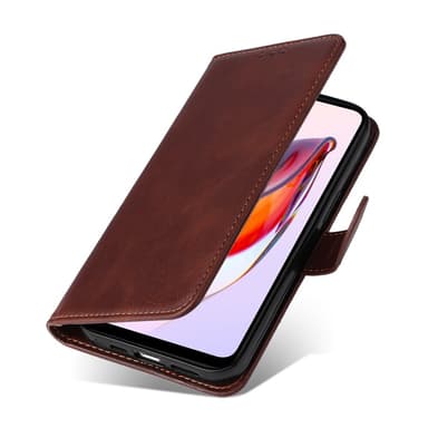 SKALO Xiaomi Redmi 12C 4G Plånboksfodral i PU-Läder - Brun