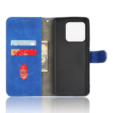 SKALO Xiaomi 13 Pro 5G Matt PU-Läder Plånboksfodral - Blå