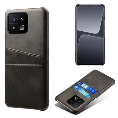 SKALO Xiaomi 13 5G PU-Läder Korthållare Skal - Svart