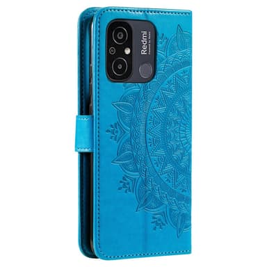 SKALO Xiaomi Redmi 12C 4G Mandala Plånboksfodral - Blå