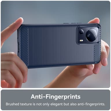 SKALO Xiaomi 13 Lite Armor Carbon Stöttåligt TPU-skal - Blå