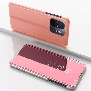 SKALO Xiaomi Redmi 12C 4G Clear View Spegel fodral - Roséguld