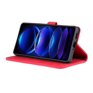 SKALO Xiaomi Redmi Note 12 Pro 5G AZNS Plånboksfodral - Röd