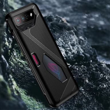 SKALO Asus ROG Phone 7 5G Carbon Fiber TPU-skal - Blå