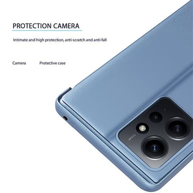 SKALO Xiaomi Redmi Note 12 4G Clear View Spegel fodral - Guld