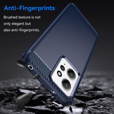 SKALO Xiaomi Redmi Note 12 4G Armor Carbon Stöttåligt TPU-skal - Blå
