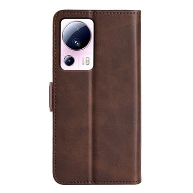 SKALO Xiaomi 13 Lite Premium Plånboksfodral - Brun