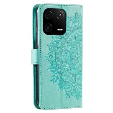 SKALO Xiaomi 13 5G Mandala Plånboksfodral - Turkos