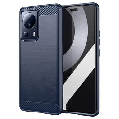 SKALO Xiaomi 13 Lite Armor Carbon Stöttåligt TPU-skal - Blå