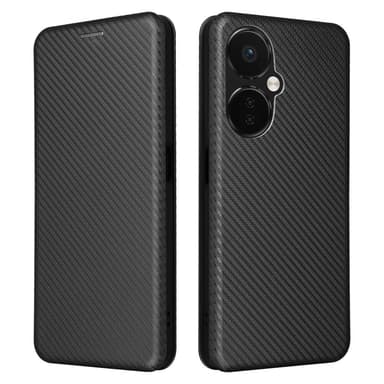 SKALO OnePlus Nord CE 3 Lite 5G Carbon Fiber Plånboksfodral - Svart
