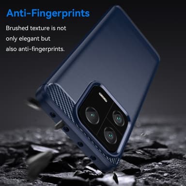 SKALO Xiaomi 13 Pro 5G Armor Carbon Stöttåligt TPU-skal - Blå