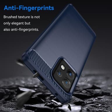SKALO Motorola Edge 40 Pro 5G Armor Carbon Stöttåligt TPU-skal - Blå