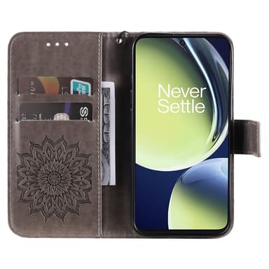 SKALO OnePlus Nord CE 3 Lite 5G Mandala Plånboksfodral - Grå