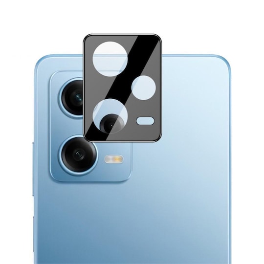 SKALO Xiaomi Redmi Note 12 Pro 5G 3D Linsskydd/Kameraskydd Härdat Glas - Svart