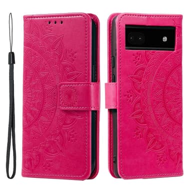 SKALO Google Pixel 7a Mandala Plånboksfodral - Cerise