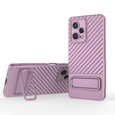 SKALO Xiaomi Redmi Note 12 Pro 5G Twill 2.0 TPU skal med ställ - Lila