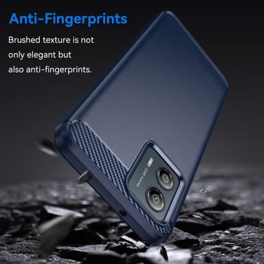 SKALO Motorola Moto G53 5G Armor Carbon Stöttåligt TPU-skal - Blå