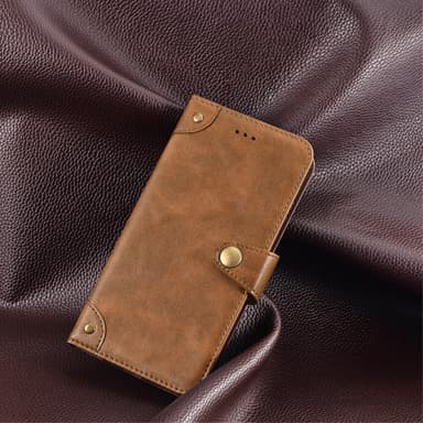 SKALO Motorola Moto G53 5G IDEWEI Plånboksfodral i PU-Läder - Brun