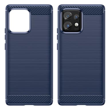 SKALO Motorola Edge 40 Pro 5G Armor Carbon Stöttåligt TPU-skal - Blå