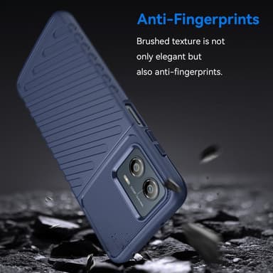 SKALO Motorola Moto G53 5G Twill TPU skal - Blå