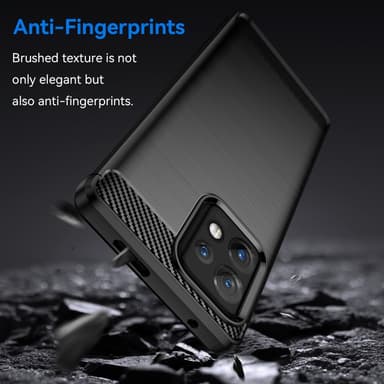 SKALO Motorola Edge 40 Pro 5G Armor Carbon Stöttåligt TPU-skal - Svart
