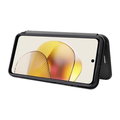 SKALO Motorola Moto G23 4G Carbon Fiber Plånboksfodral - Svart