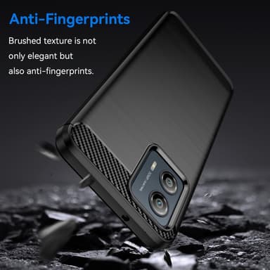 SKALO Motorola Moto G53 5G Armor Carbon Stöttåligt TPU-skal - Svart