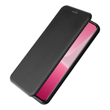 SKALO Xiaomi 13 Lite Carbon Fiber Plånboksfodral - Svart