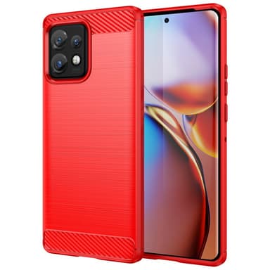 SKALO Motorola Edge 40 Pro 5G Armor Carbon Stöttåligt TPU-skal - Röd
