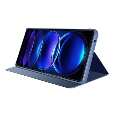 SKALO Xiaomi Redmi Note 12 Pro 5G Clear View Spegel fodral - Blå