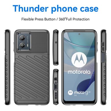 SKALO Motorola Moto G53 5G Twill TPU skal - Svart