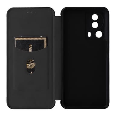 SKALO Xiaomi 13 Lite Carbon Fiber Plånboksfodral - Svart