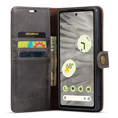 DG MING Google Pixel 7a 2-i-1 Magnet Plånboksfodral - Grå