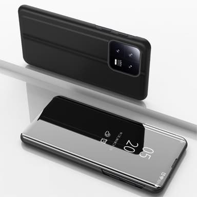 SKALO Xiaomi 13 Pro 5G Clear View Spegel fodral - Svart