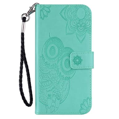 SKALO Motorola Moto G23 4G Mandala Owl Plånboksfodral - Turkos