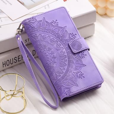 SKALO Xiaomi Redmi Note 12 4G Big Wallet Mandala Plånboksfodral - Lila