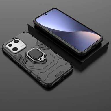 SKALO Xiaomi 13 5G Armor Hybrid Metallring skal - Svart