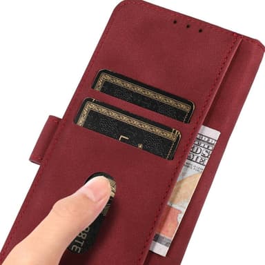 SKALO Xiaomi 13 5G KHAZNEH Plånboksfodral i PU-Läder - Röd