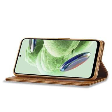 SKALO Xiaomi Redmi Note 12 5G LC.IMEEKE Plånboksfodral i PU-Läder - Ljusbrun