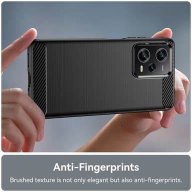 SKALO Xiaomi Redmi Note 12 Pro 5G Armor Carbon Stöttåligt TPU-skal - Svart
