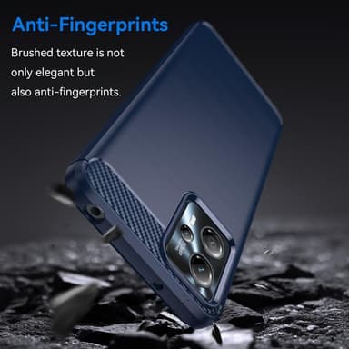 SKALO Motorola Moto G23 4G Armor Carbon Stöttåligt TPU-skal - Blå
