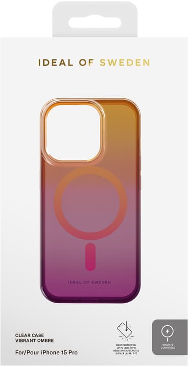 iDeal of Sweden MagSafe Clear fodral för iPhone 15PR (Vibrant Ombre)